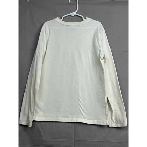 Holiday Time Girls Cream Oh Deer Long Sleeve Shirt, Size L (10/12) - Picture 3 of 5